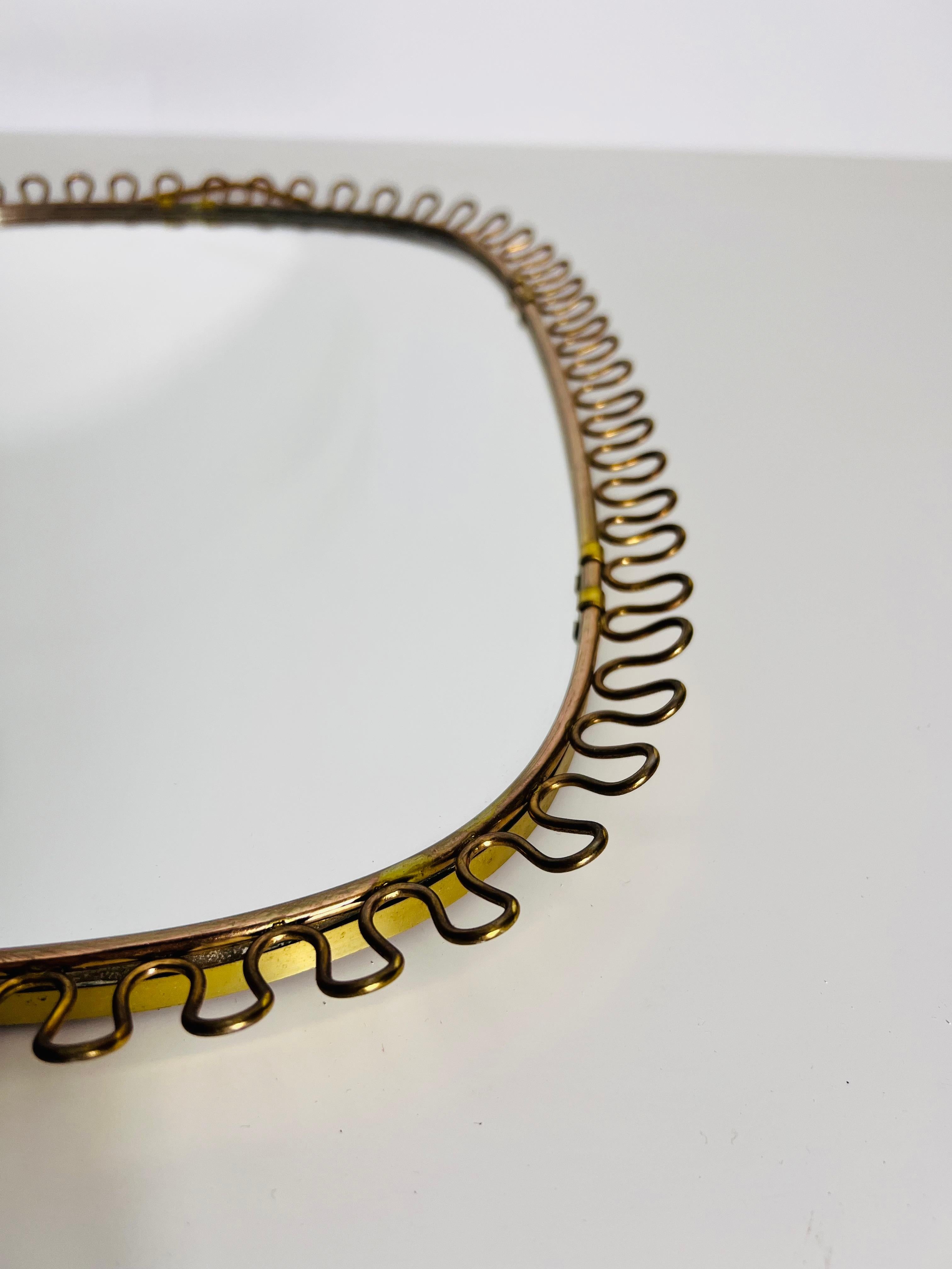 Italian Brass Framed Wall Mirror, 1960s, Italy 6
