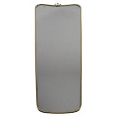 Italian Brass Framed Wall Mirror, 1960s, Italy