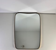 Italian Brass Framed Wall Mirror attr. to Gio Ponti, 1960s, Italy