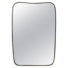 Italian Brass Framed Wall Mirror attr. to Gio Ponti, 1960s, Italy