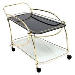 Italian Brass and Glass Bar Cart, 1960s