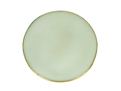 Italienische Mid-Century-Wand- oder Deckenlampen aus Messing und Glas, 3er-Set