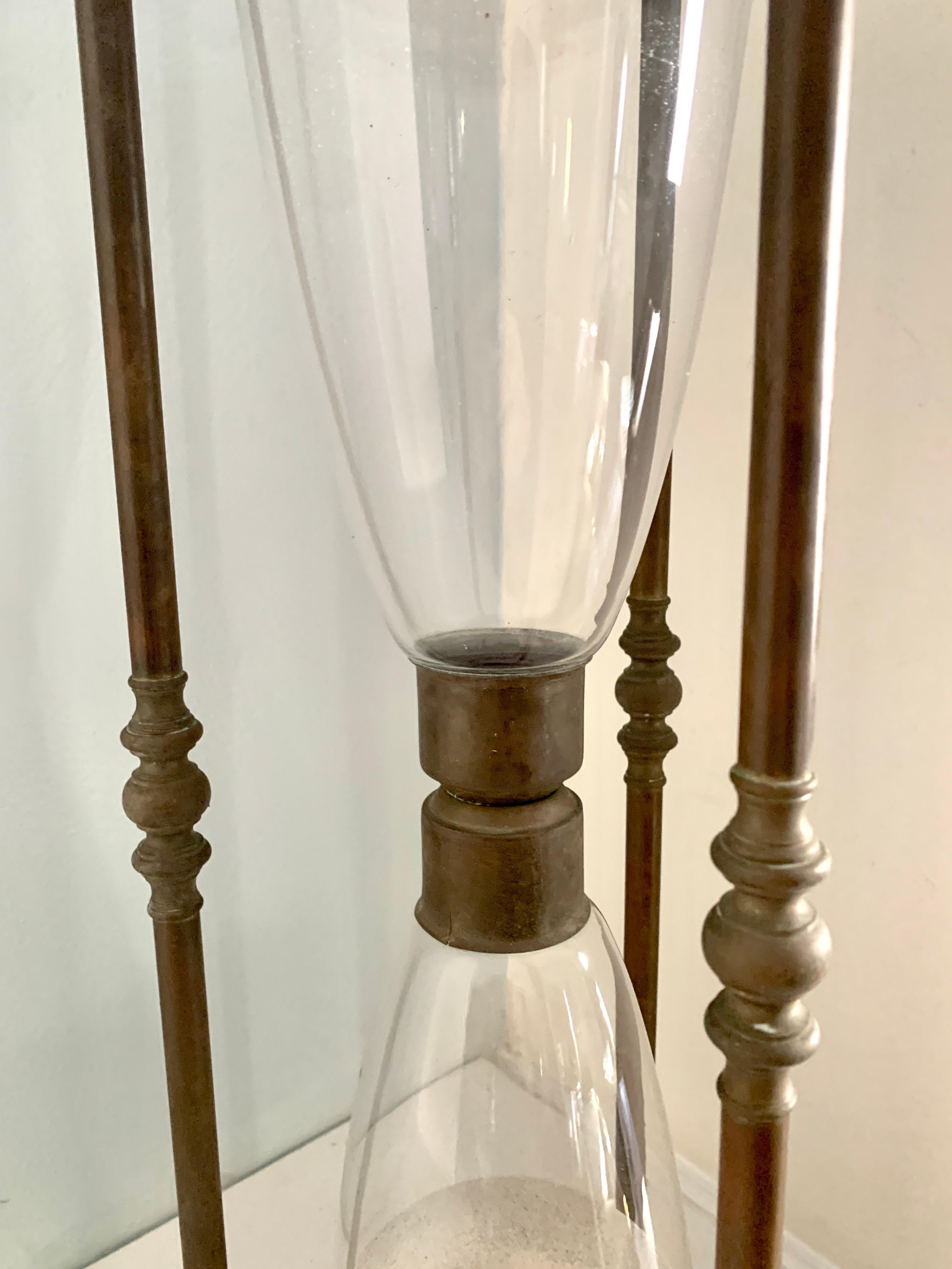 20th Century Italian Brass Hour Glass or Sand Timer