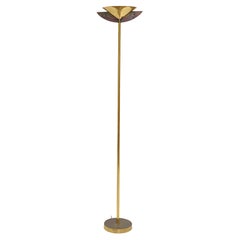 Italian Brass & Iron Antonella Caprio Saviato (Attributed) Floorlamp 1970's