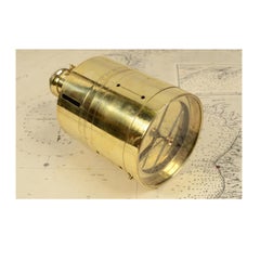 Italian Brass Land-Surveyor Instrument Made in 1860 with its Original Walnut Box