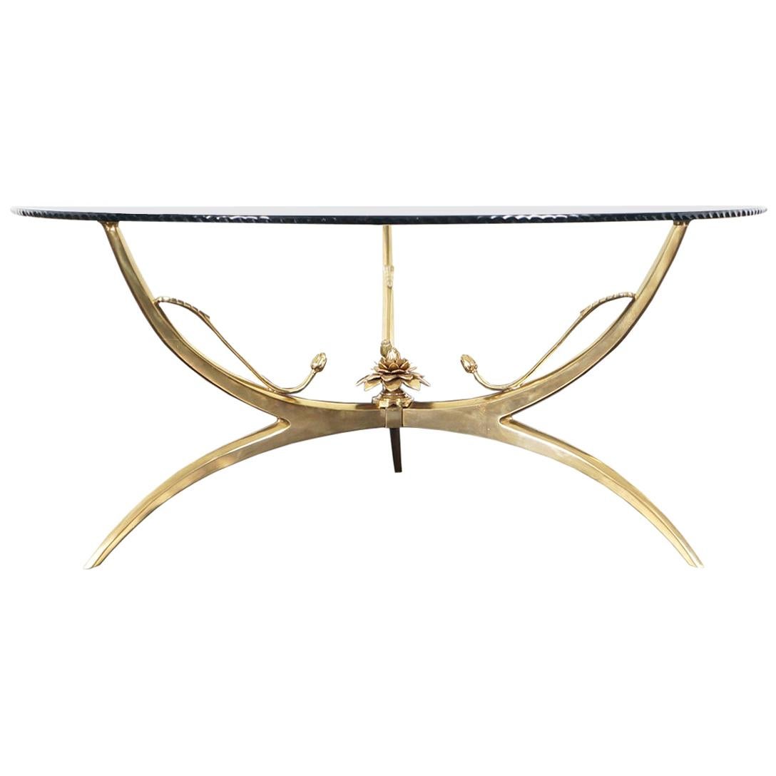 Italian Brass "Lotus" Coffee Table