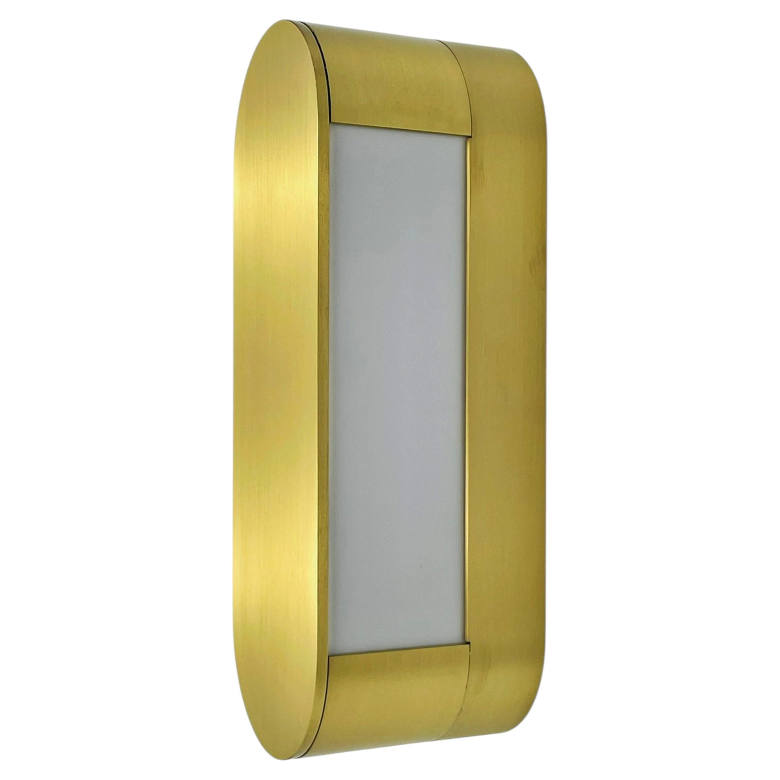 Italian Brass Lucite Wall Sconce TCI Mini Jolly Modern Light For Sale