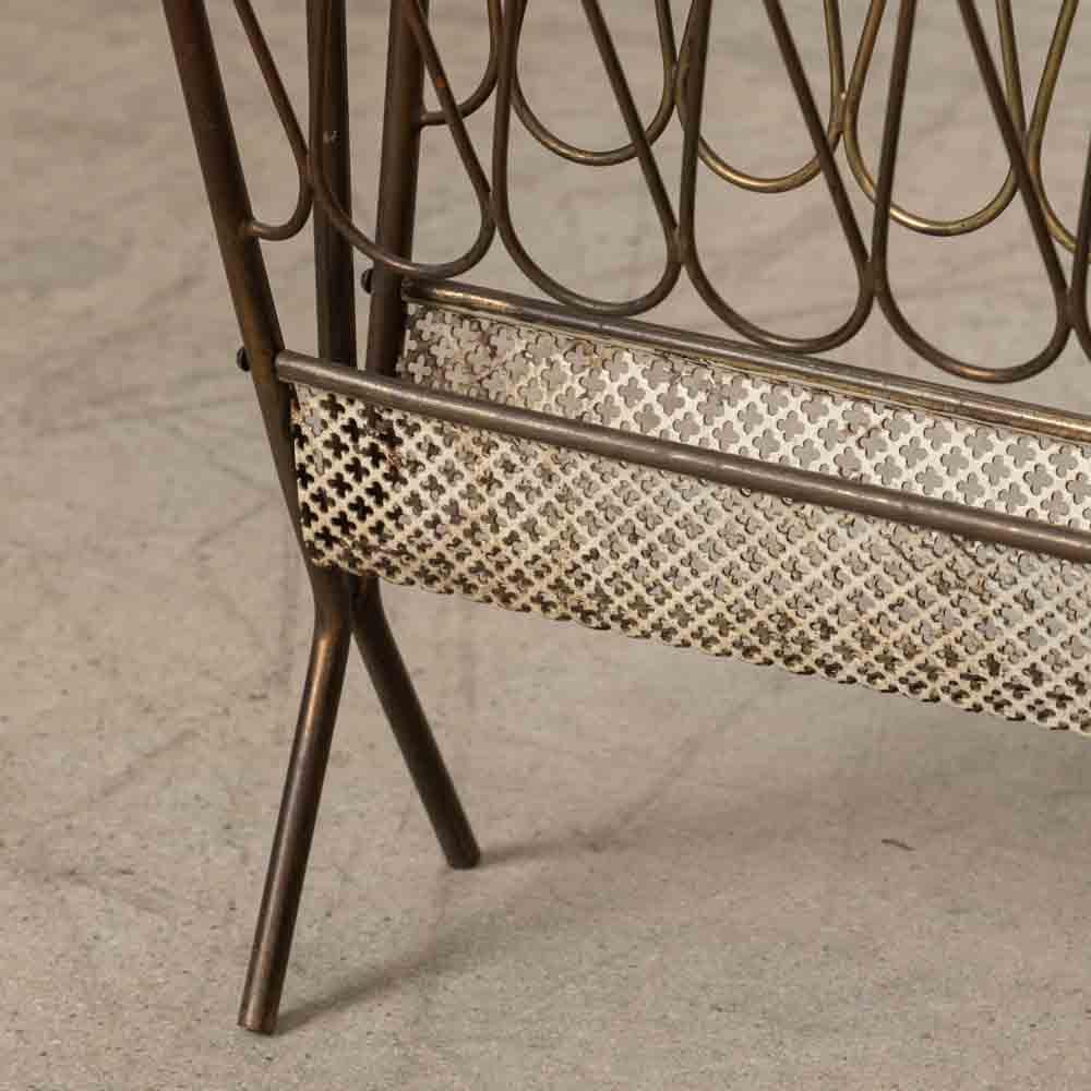 Italian Brass Magazine Rack For Sale 7