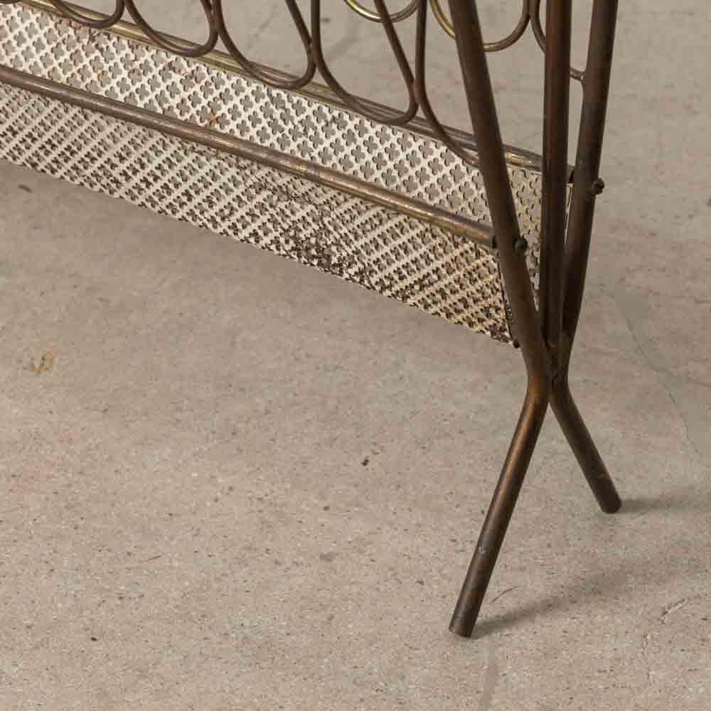 Italian Brass Magazine Rack For Sale 8