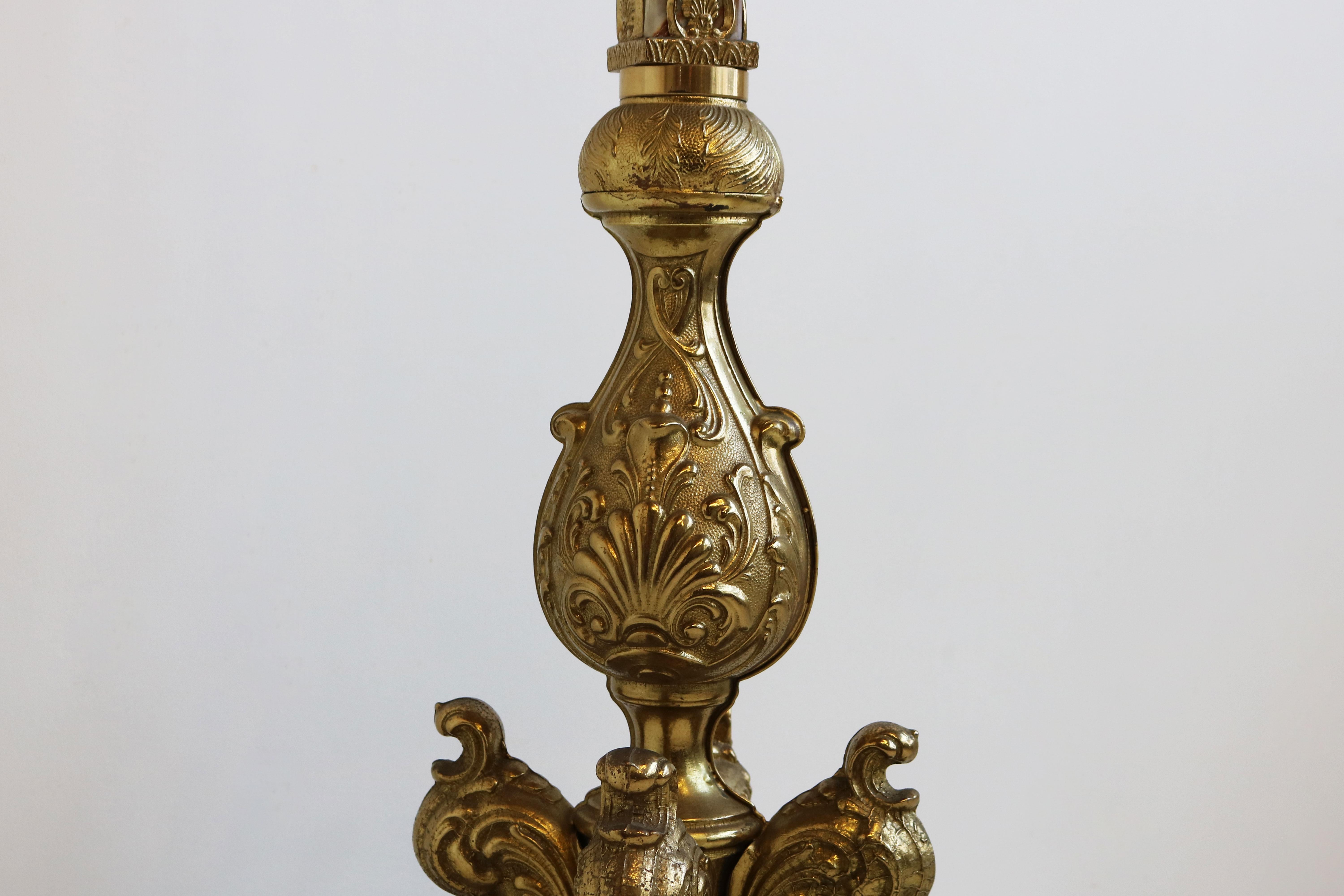Italian Brass Marble Coat Rack Hall Tree 50s Hallway Hat Rack Onyx Neoclassical 4