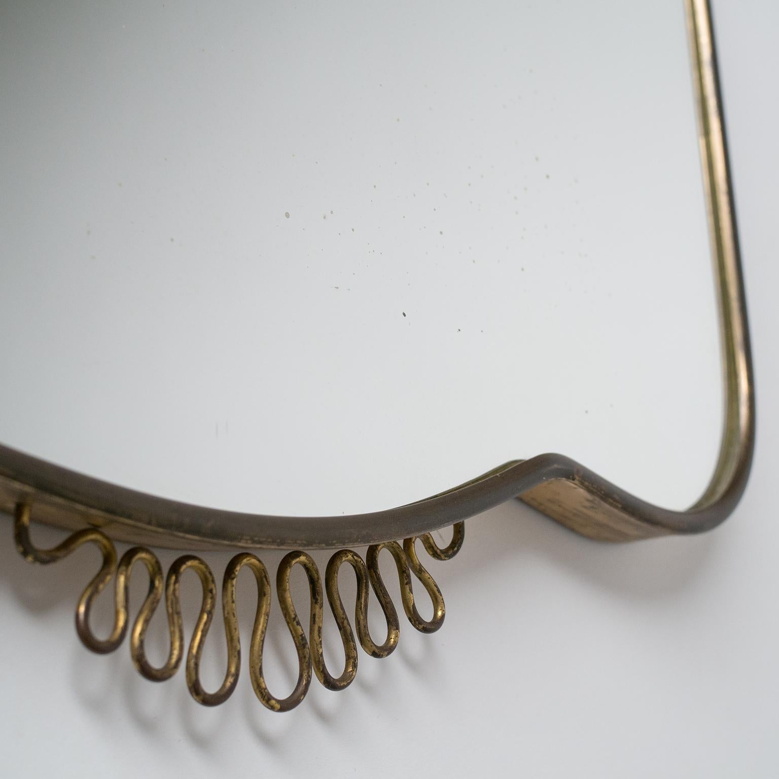 Italian Brass Mirror, 1940s 4