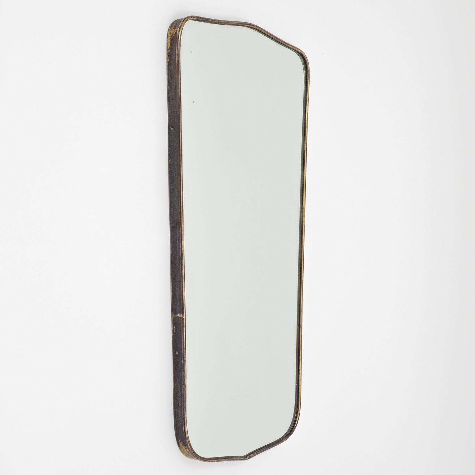 Italian Brass Mirror, 1950s 6