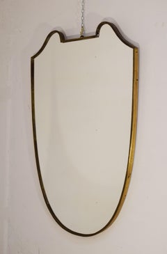Espejo italiano de latón, años 50