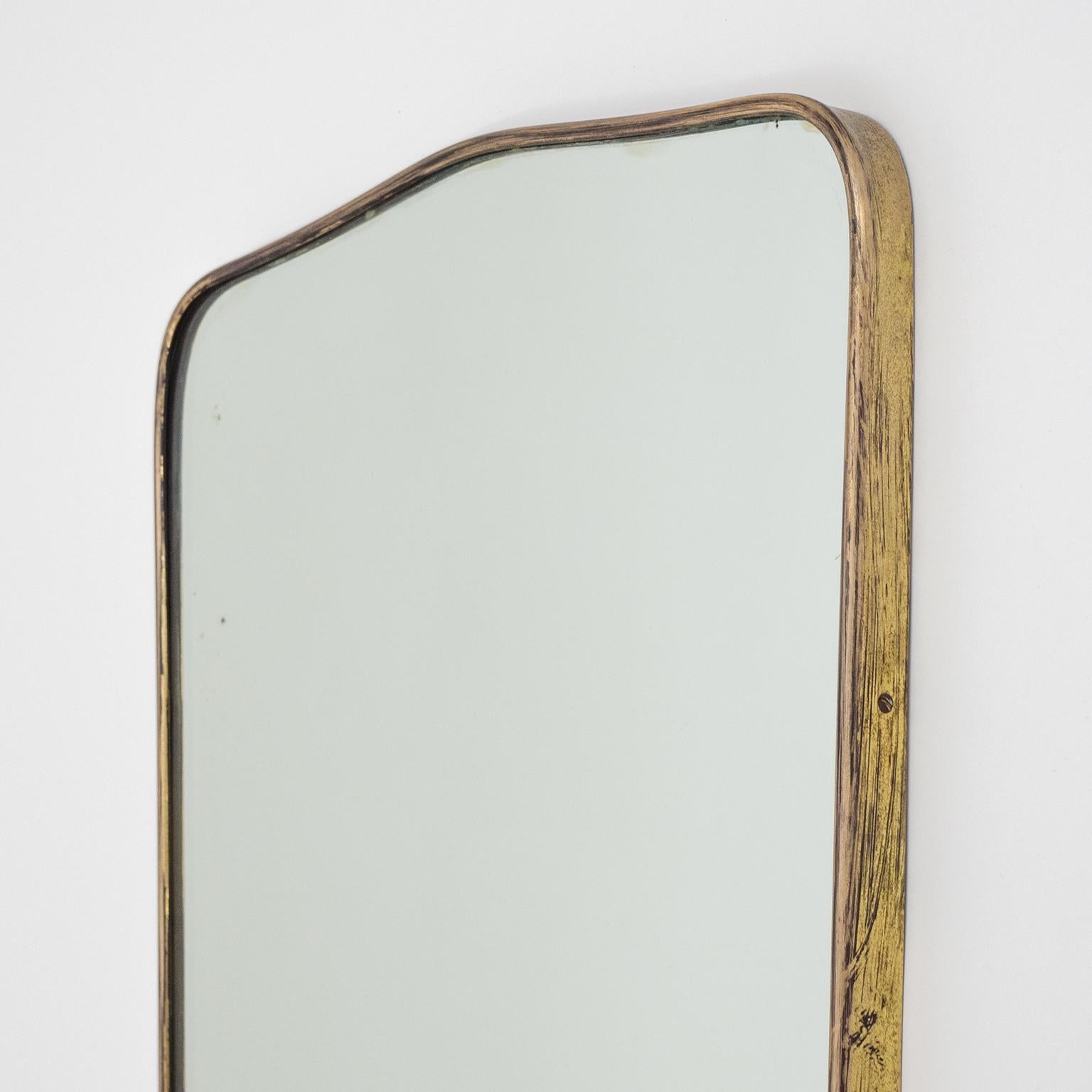 Italian Brass Mirror, 1950s In Good Condition In Vienna, AT