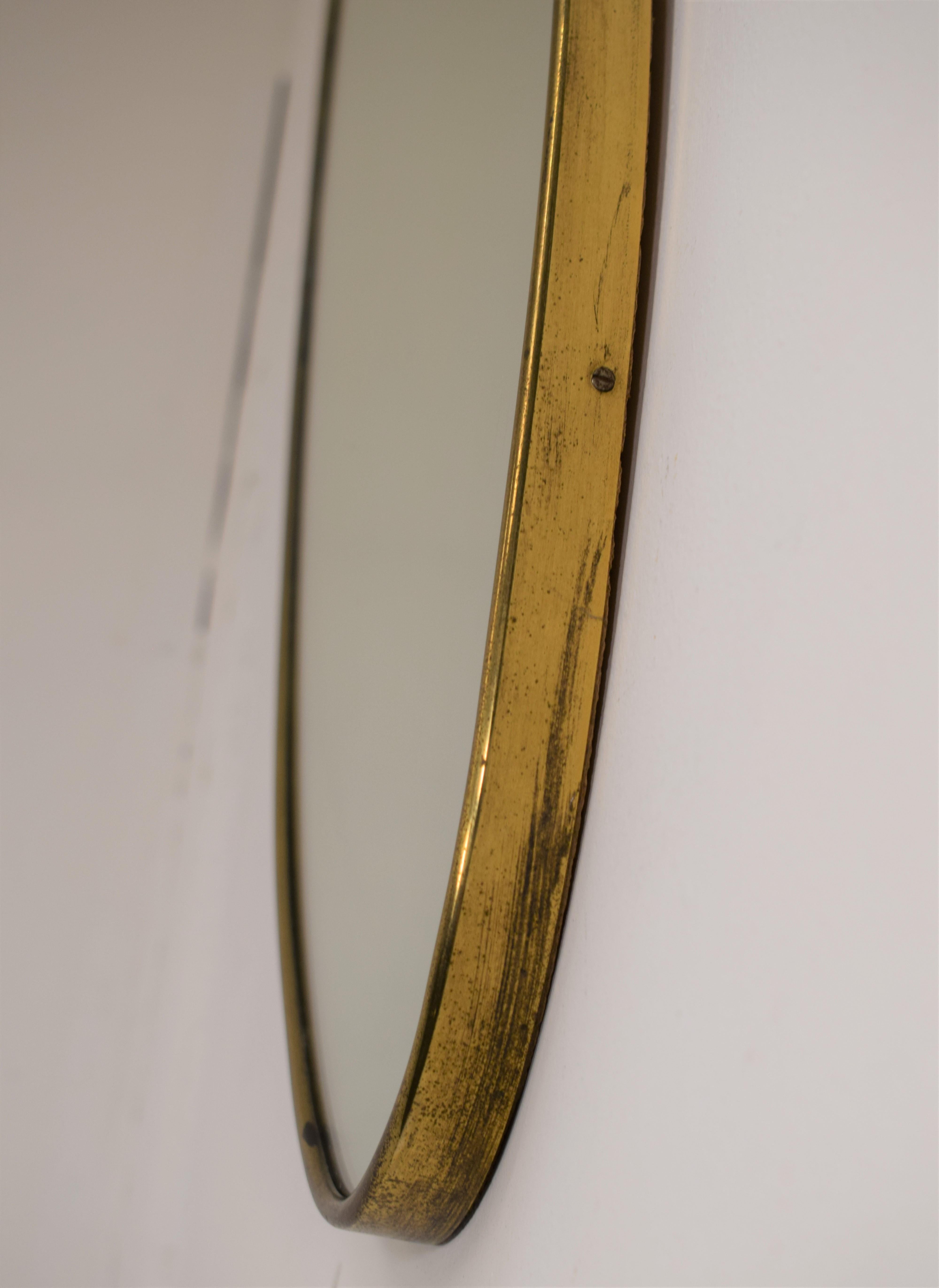 Italian Brass Mirror, 1960s 1