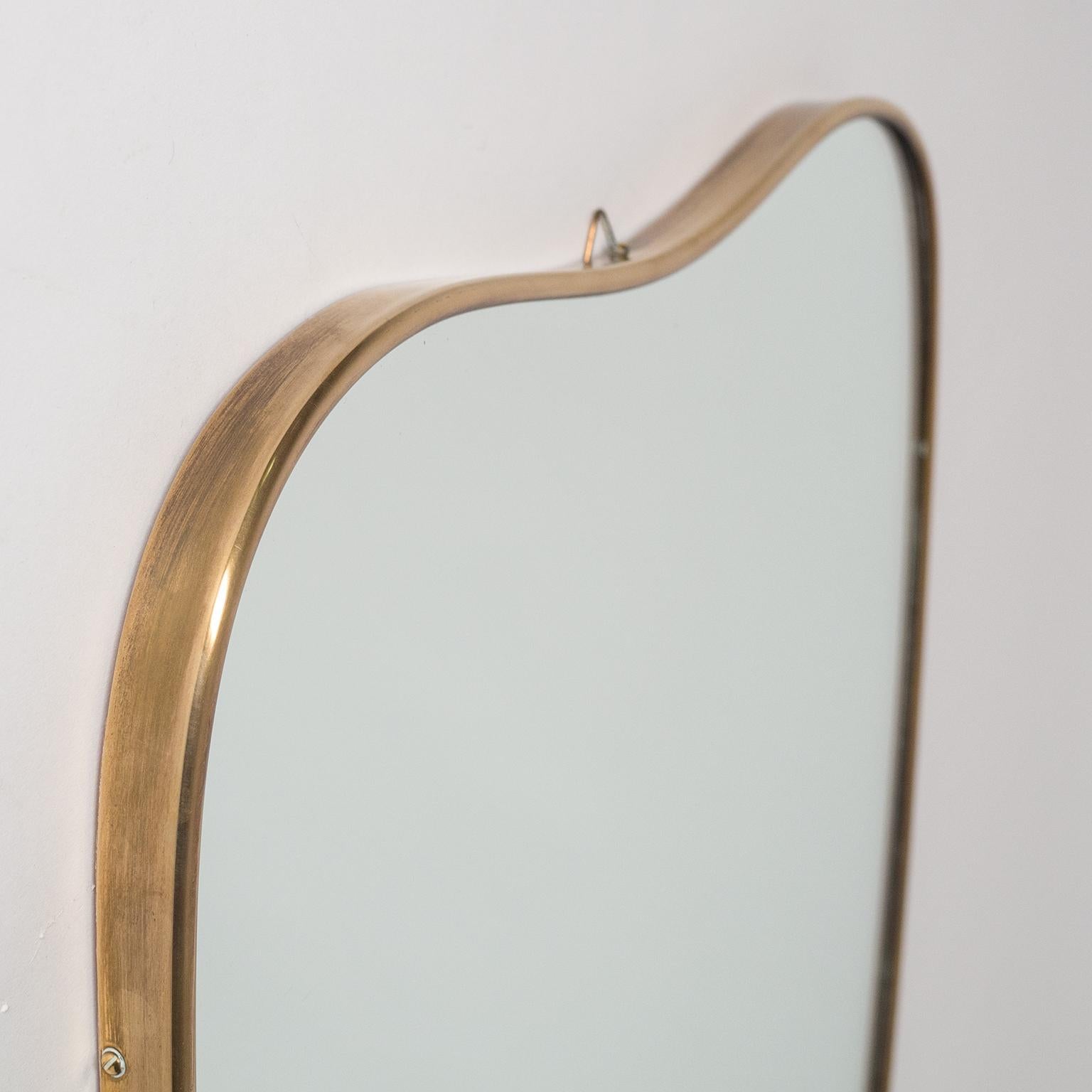 Italian Brass Mirror and Console, circa 1950 In Good Condition In Vienna, AT