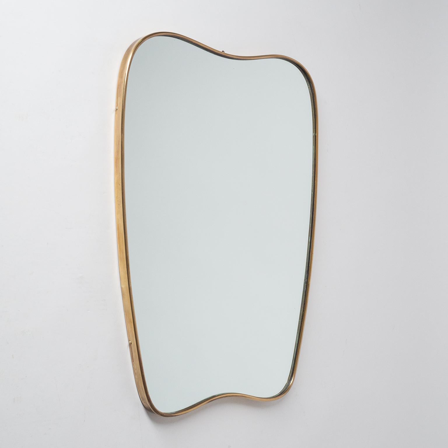 Italian Brass Mirror and Console, circa 1950 2