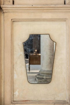 Italian brass mirror attributed to Gio Ponti, Italy 1950s