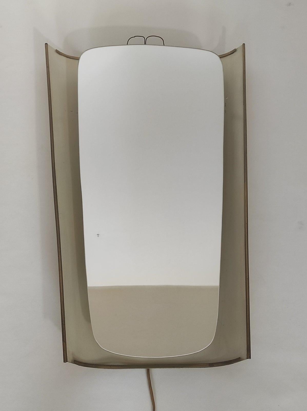 Italian Lighting Mirror 1950s
