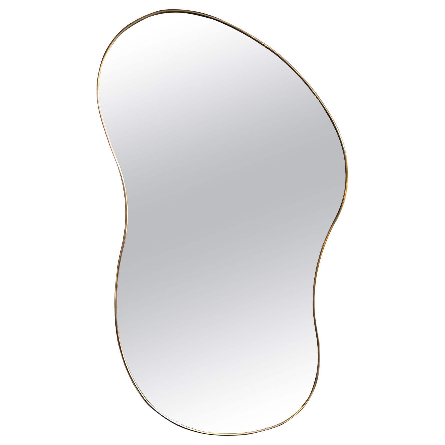 Specchio italiano in ottone di Le Lampade