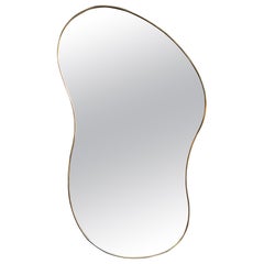Specchio italiano in ottone di Le Lampade