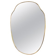 Italian Brass Mirror by Le Lampade