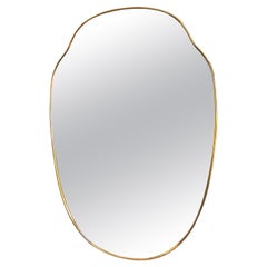 Italian Brass Mirror by Le Lampade