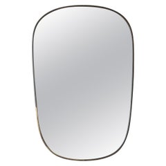 Italian Brass Mirror by Luigi Fontana