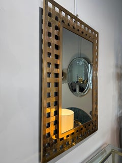Italian brass mirror by Sandro Petti circa 1970