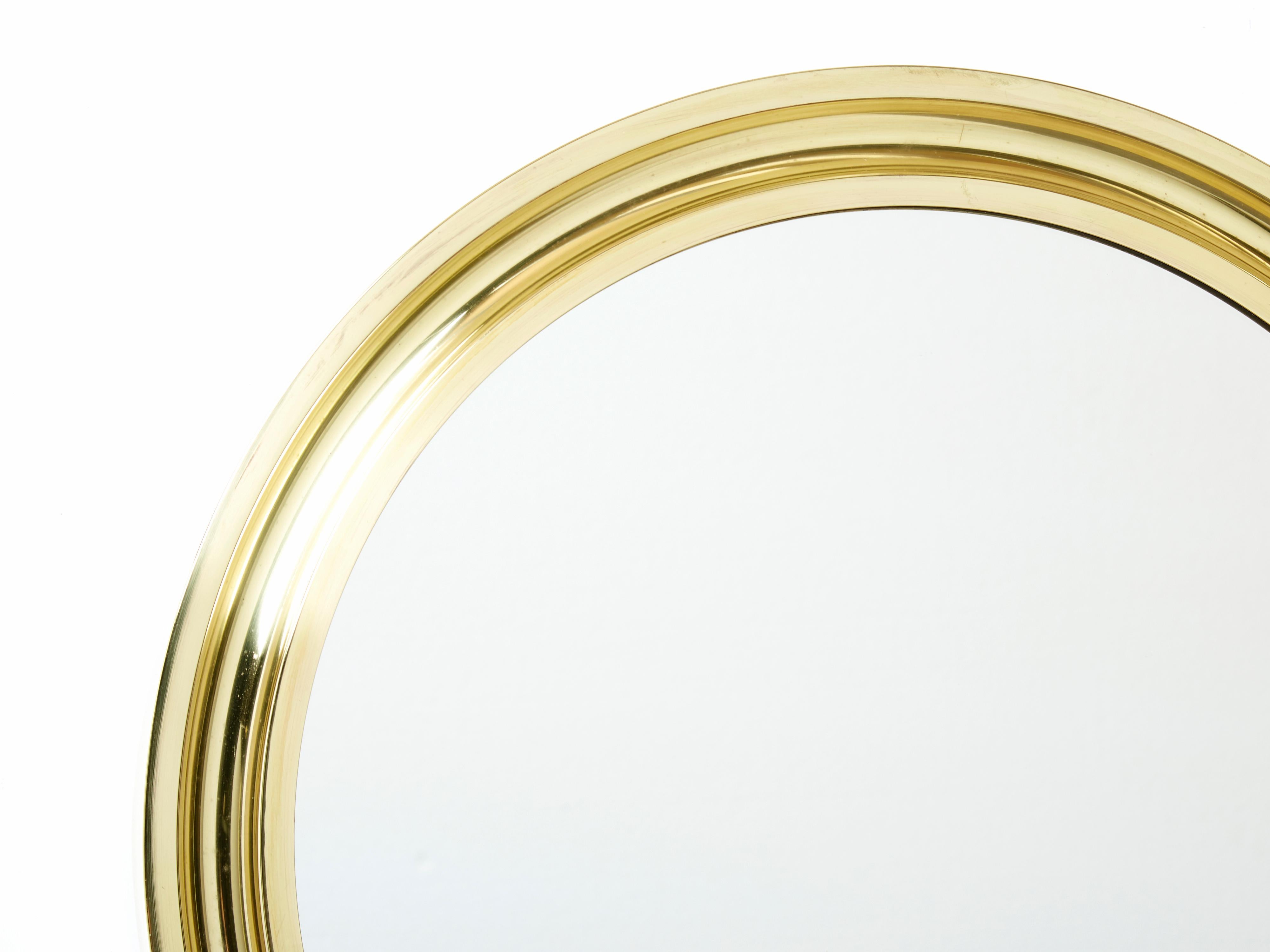 Italian Brass Mirror by Sergio Mazza for Artemide 1960s In Good Condition For Sale In Paris, IDF