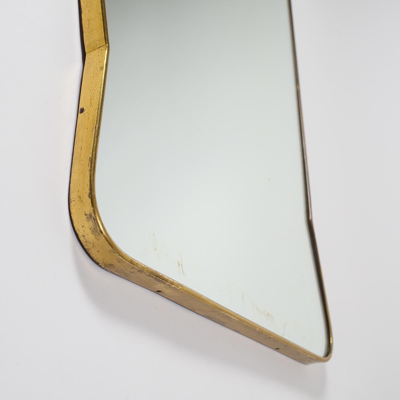 Italian Brass Mirror, circa 1950 2
