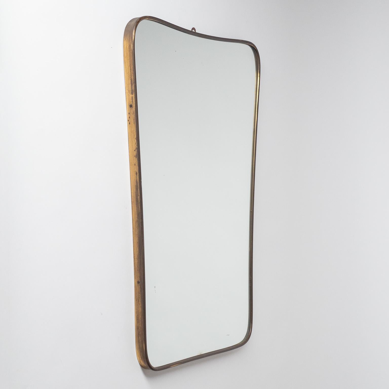 Italian Brass Mirror, circa 1950 2