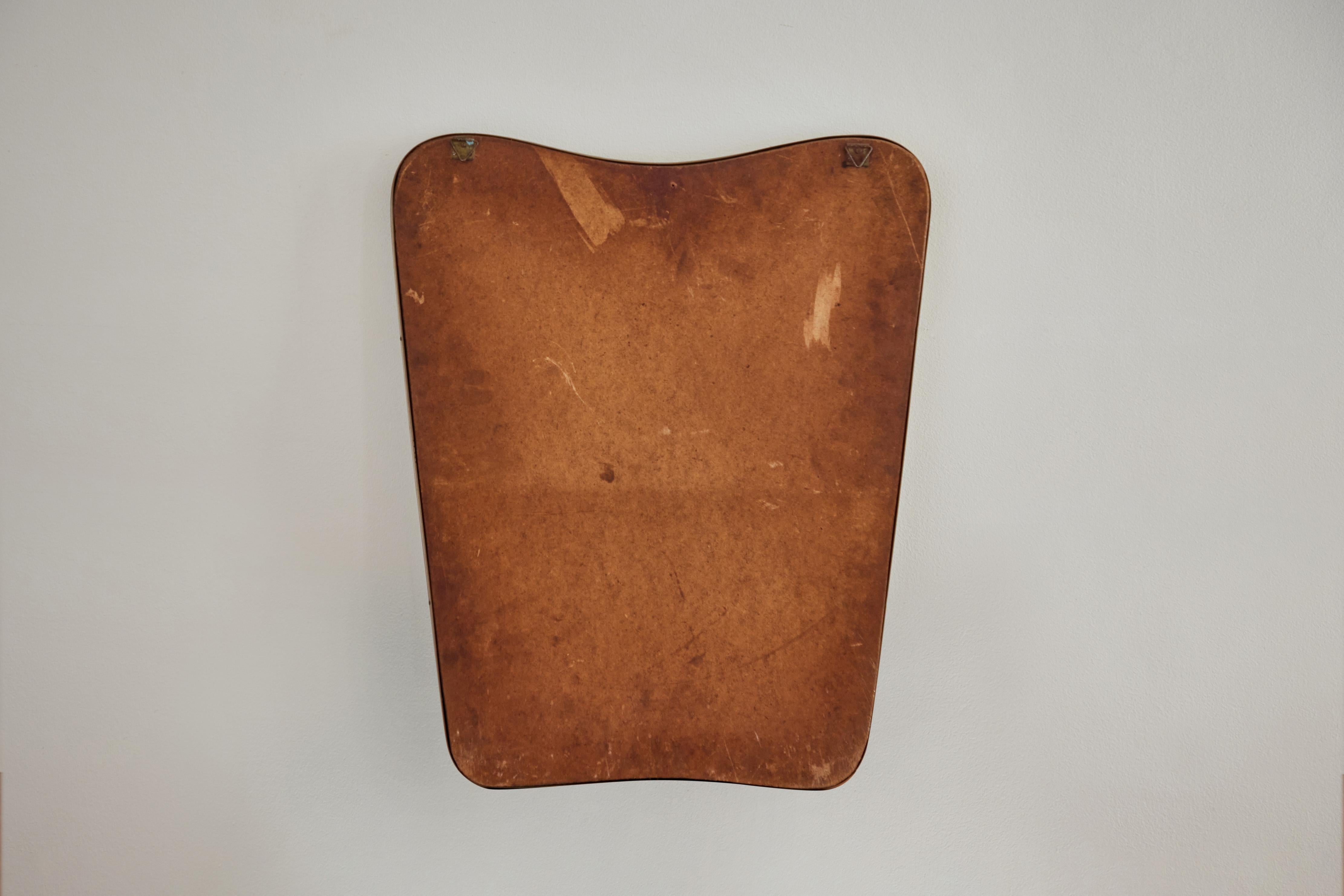 Specchio in ottone italiano in vendita 3