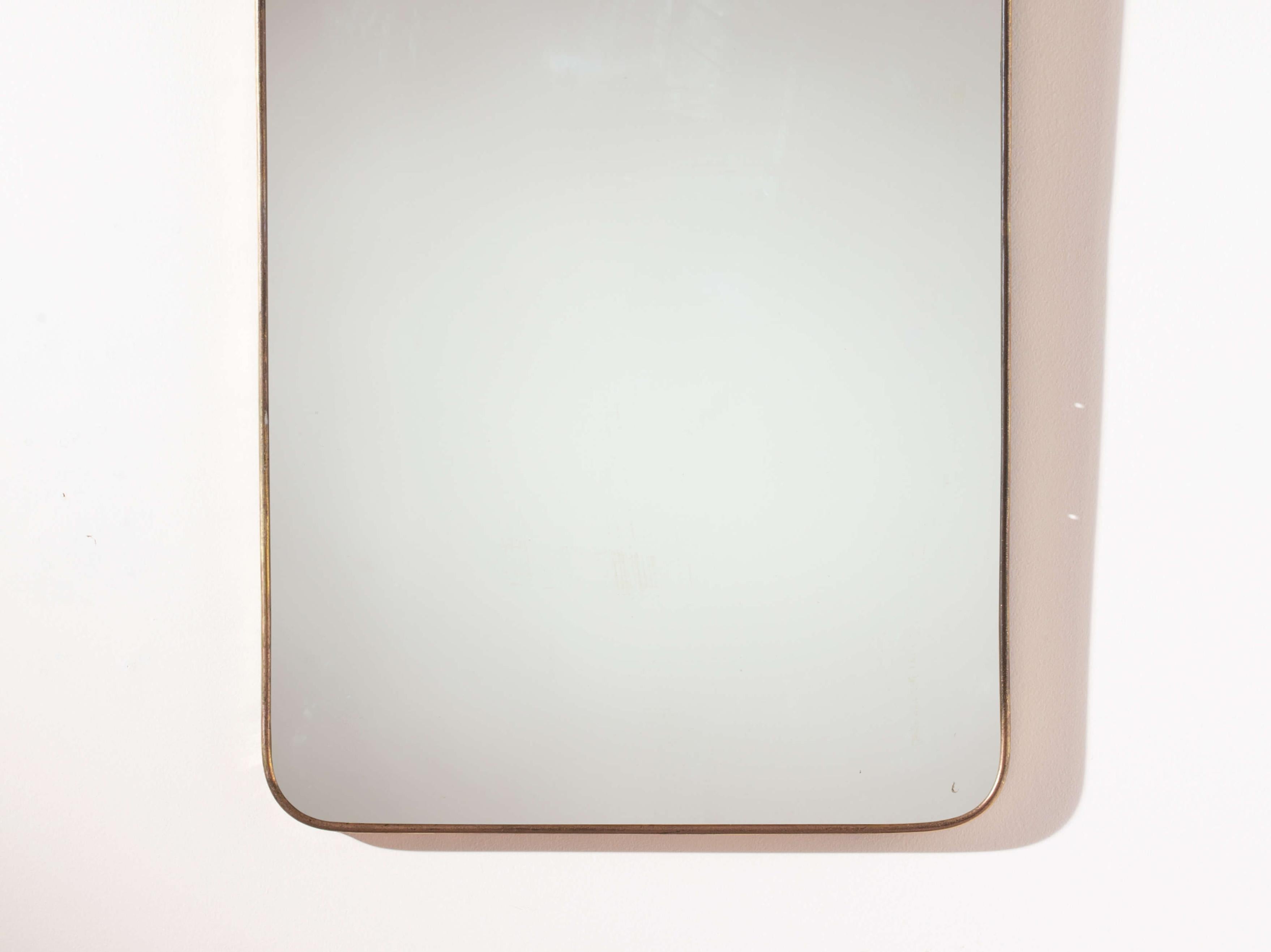 Mid-20th Century Italian brass mirror in the style of Gio Ponti, italy, early 1960s