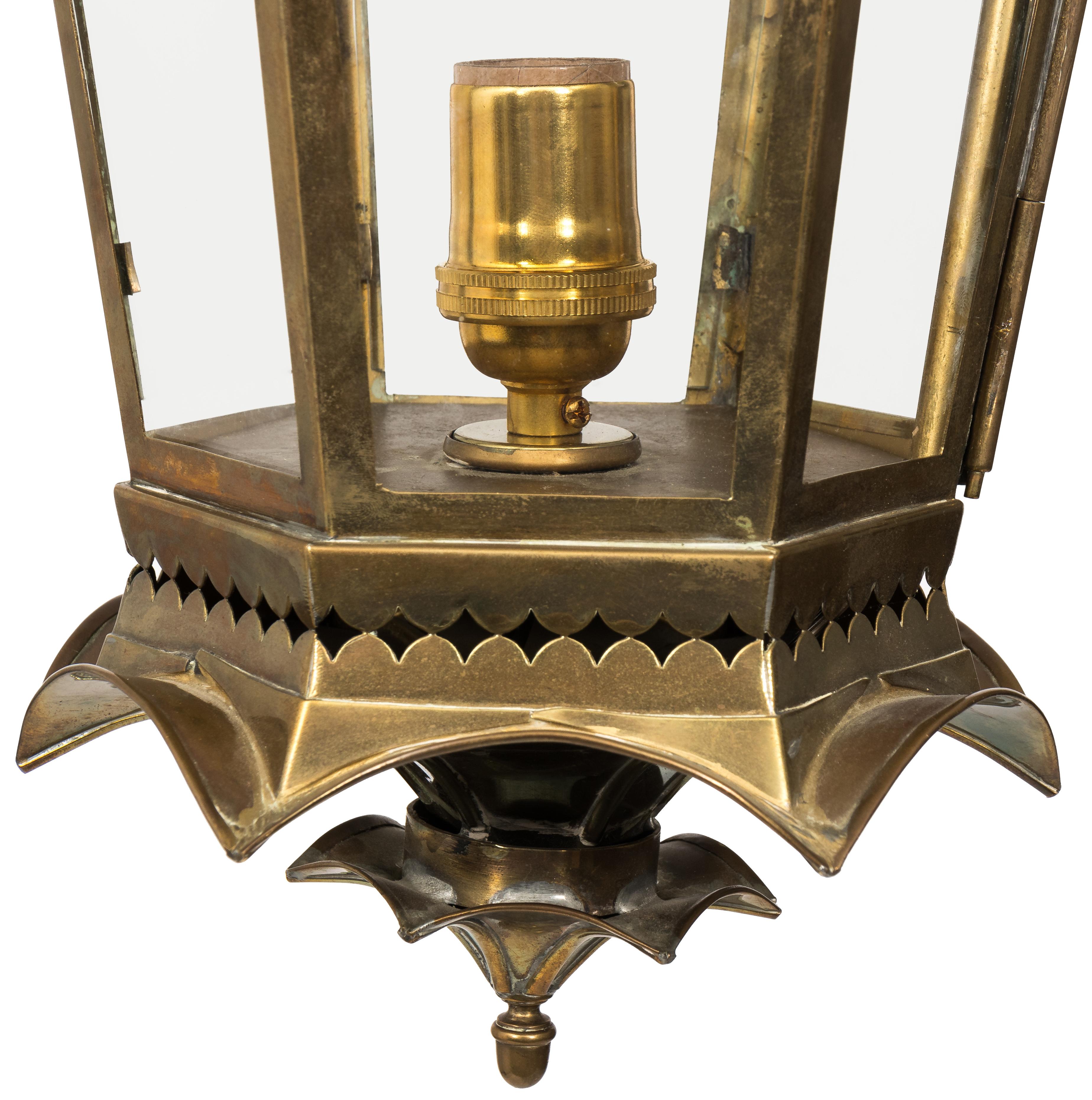 Mid-20th Century Italian Brass Pagoda Lantern