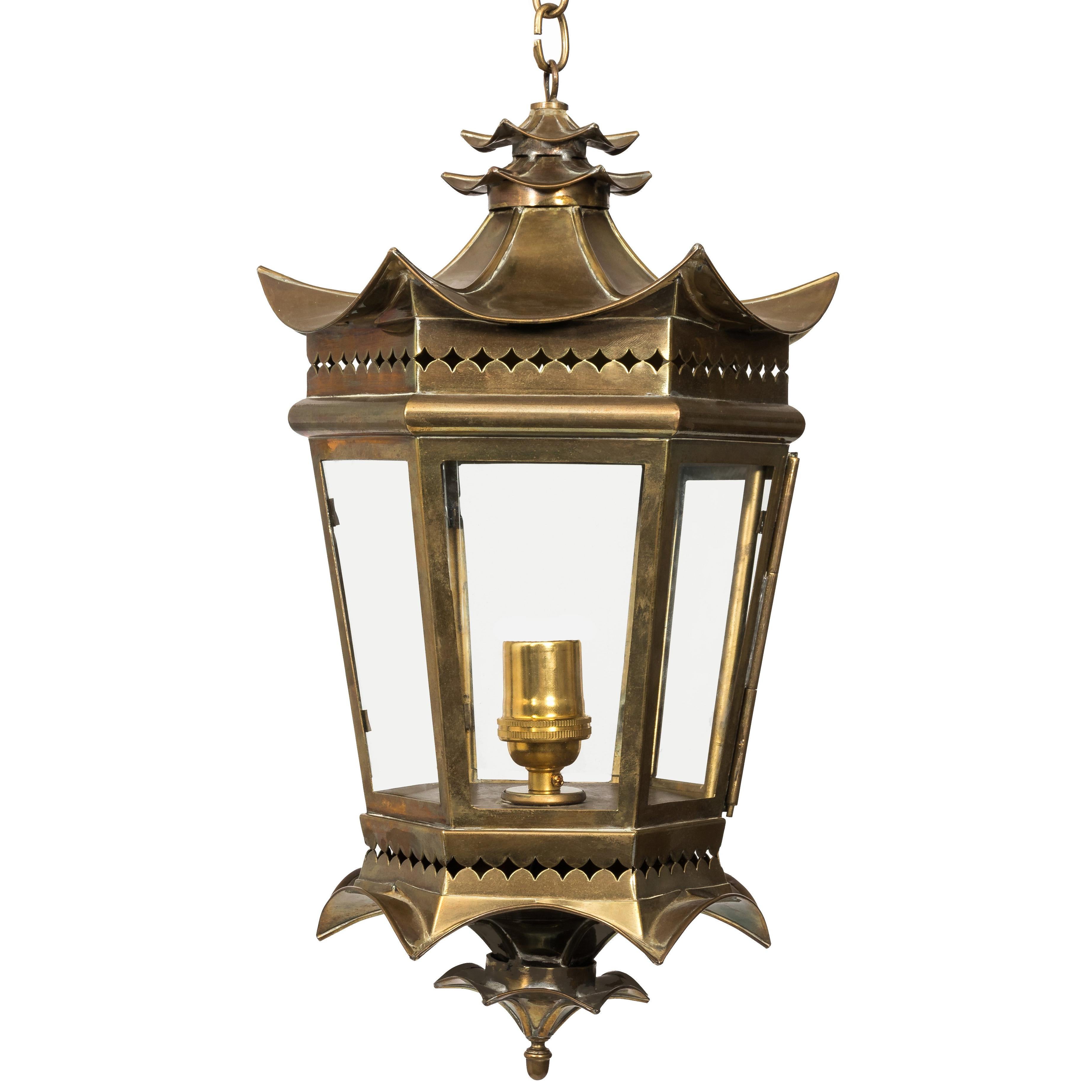Italian Brass Pagoda Lantern