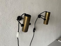 Italienische Wandlampen aus Messing, 1970er Jahre, Italien