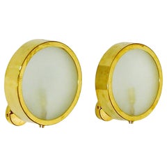 Italian Brass Pair of Wall Lights in the Style of Bruno Gatta, Made to Order