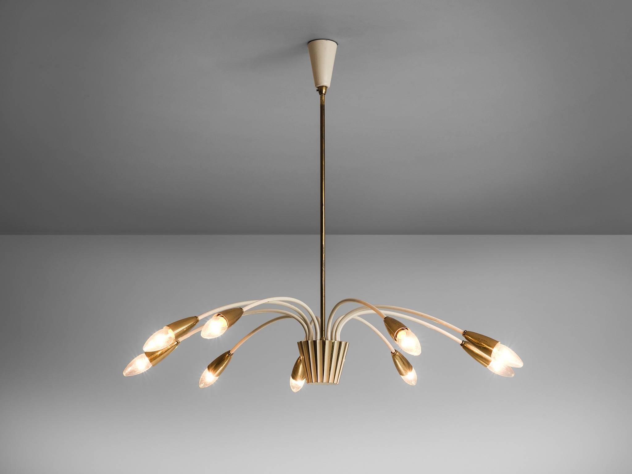 Mid-Century Modern Italian Brass Pendant, circa 1950