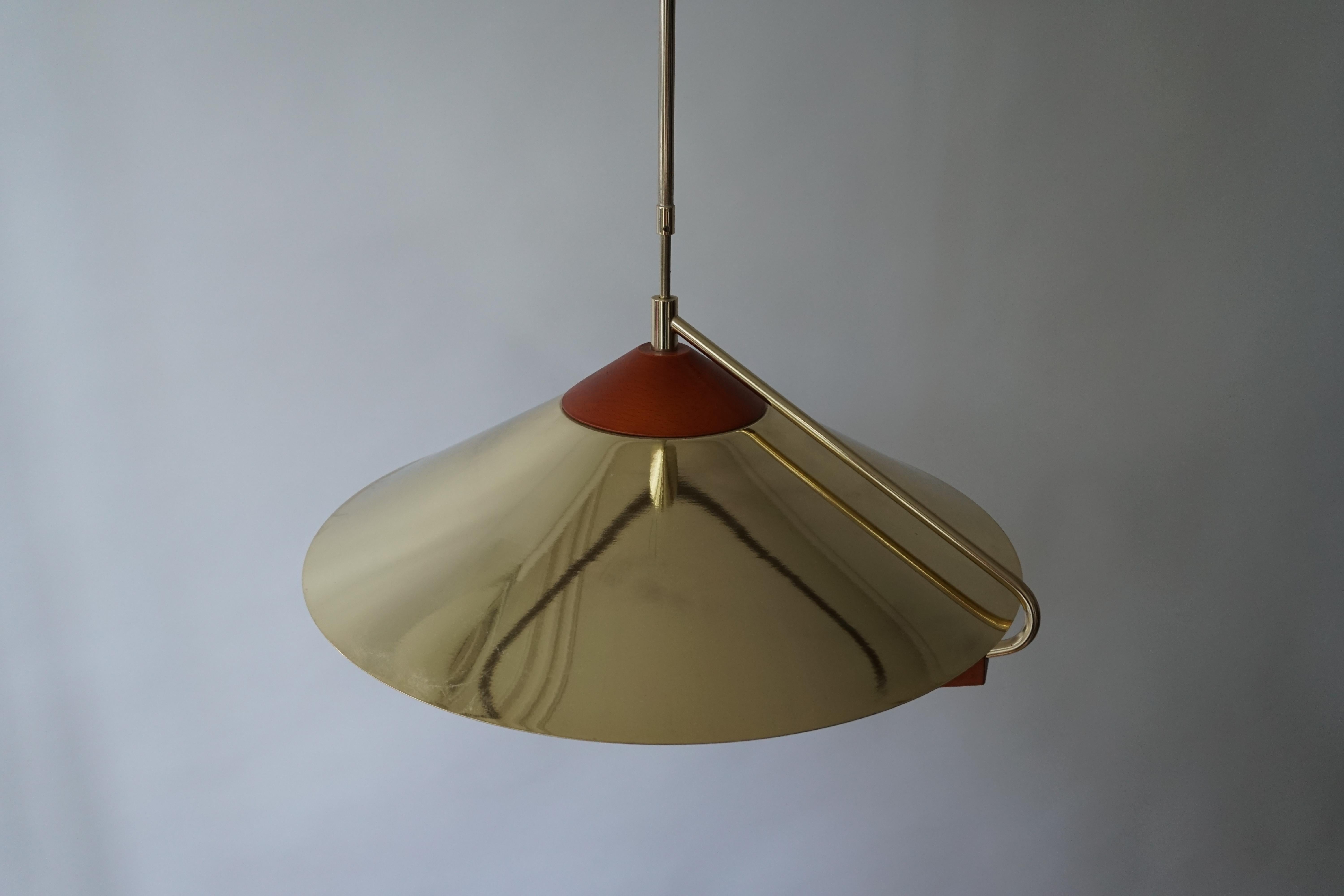 Italian Brass Pendant Lamp For Sale 2