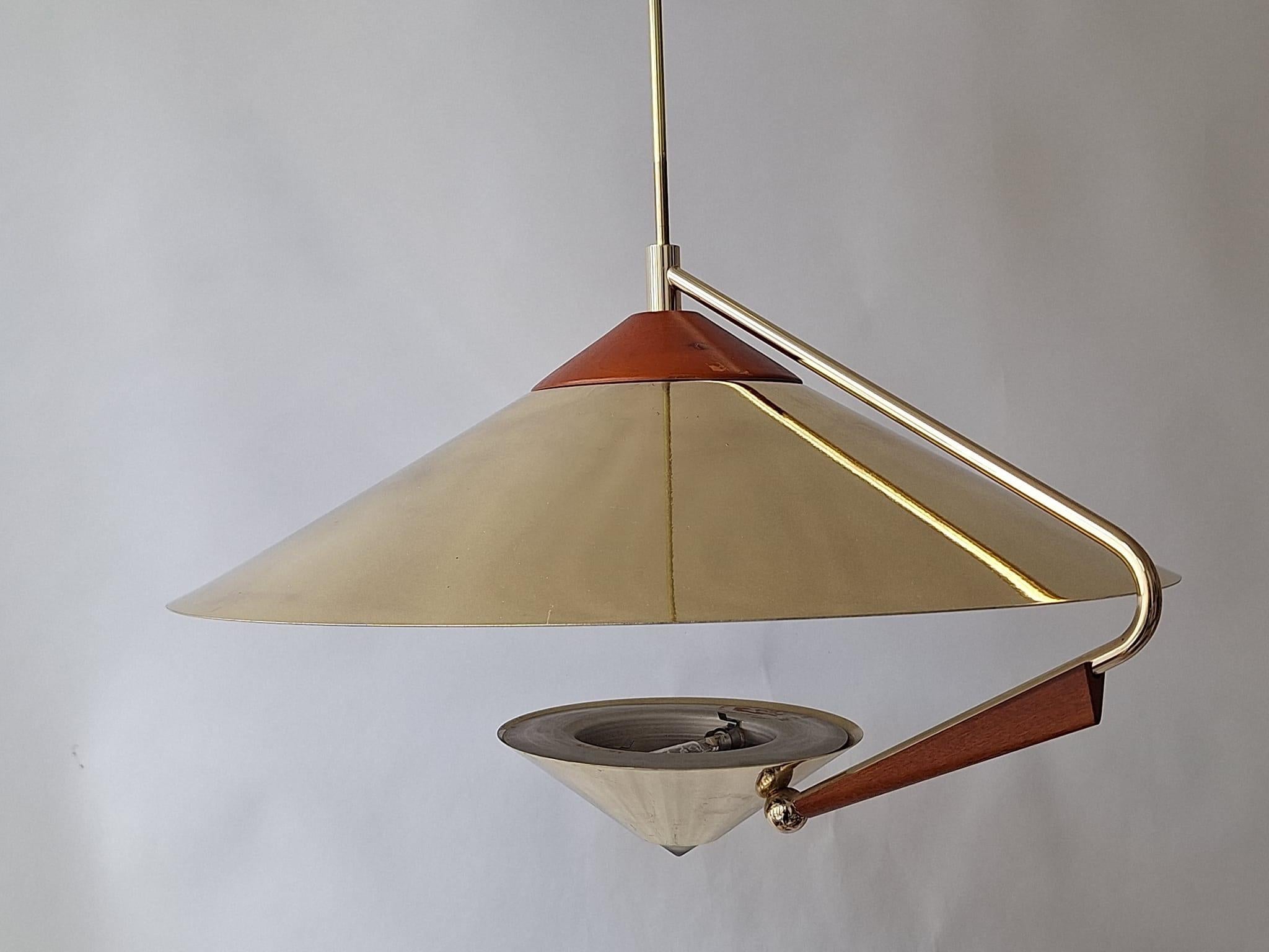 Italian Brass Pendant Lamp For Sale 5
