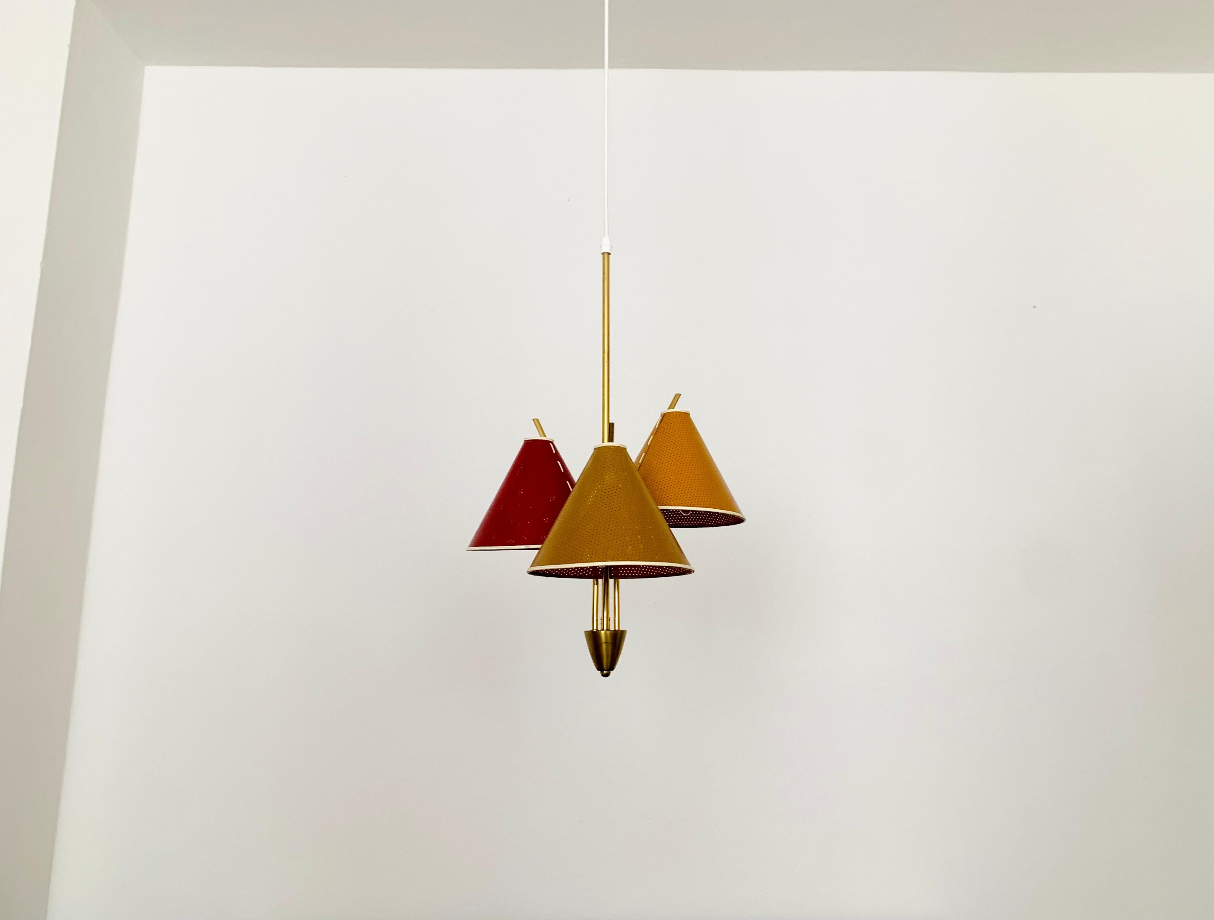 Italiano Lampada a sospensione in ottone italiano in vendita