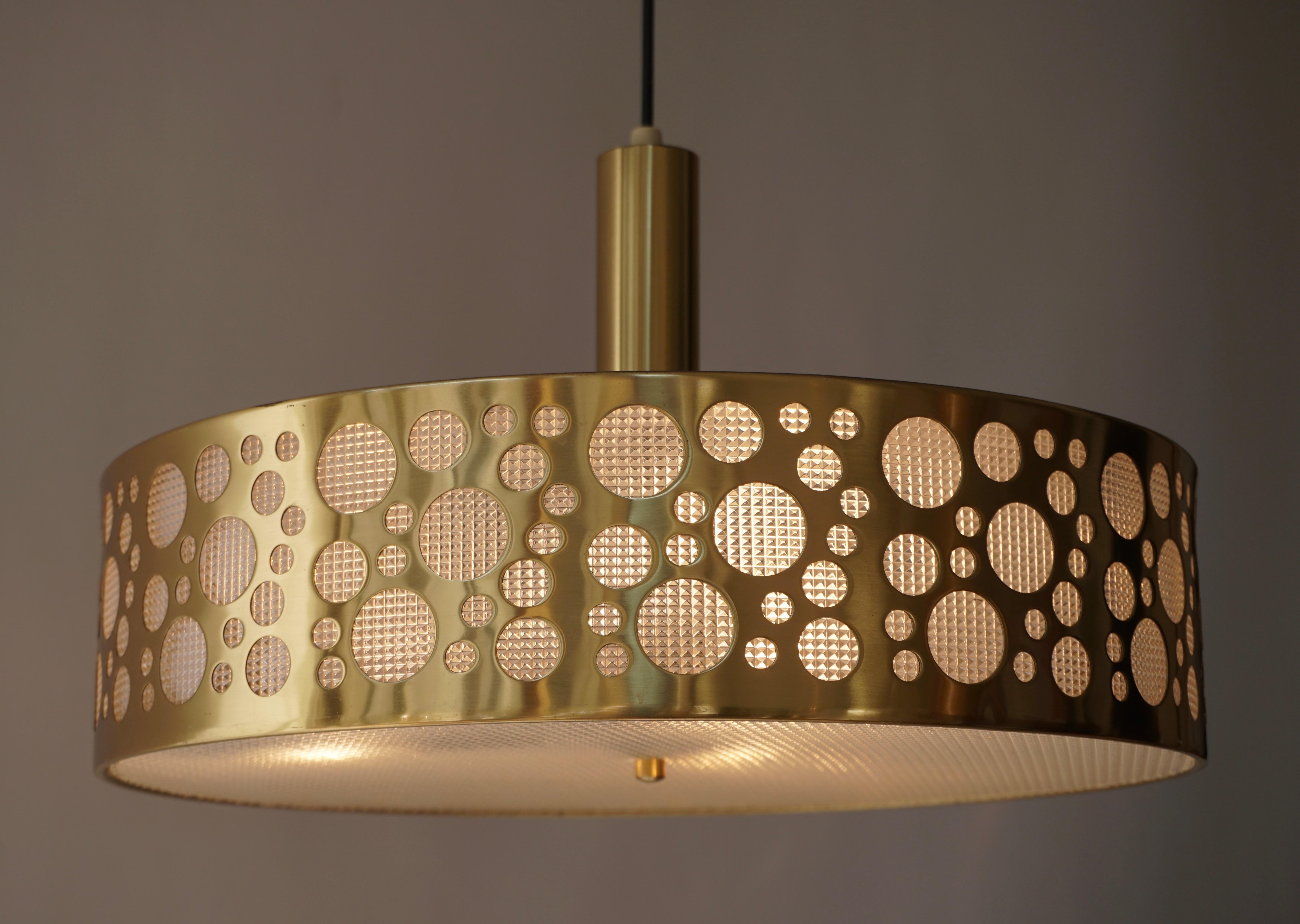 Italian Brass Pendant Light For Sale 2