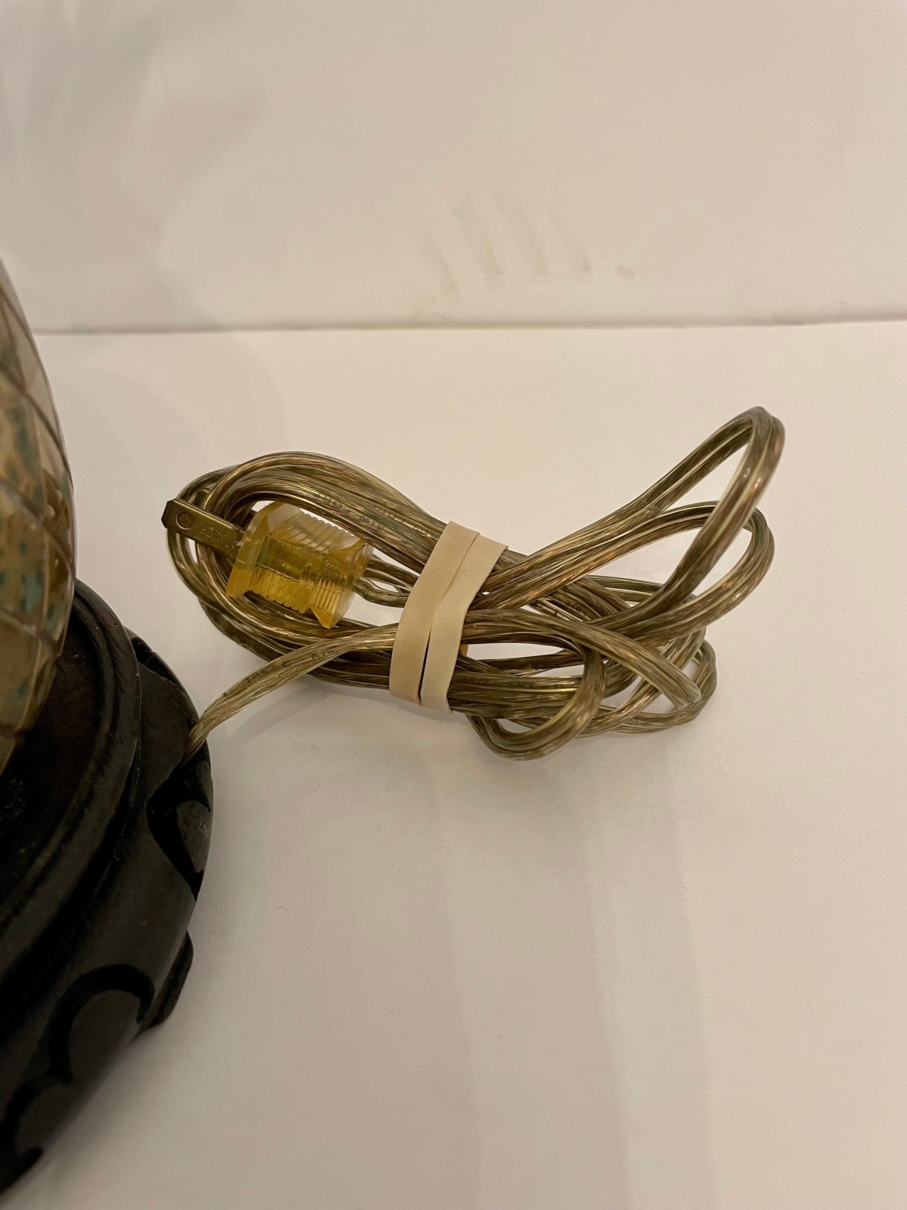 Italian Brass Pineapple Lamp For Sale 6