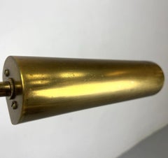 Italian, Brass Plated Steel Reading Floor Lamp by Raymor.