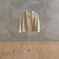 Italian Brass + Plexiglass Valet Stand, 1970s