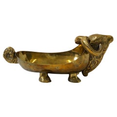 Italian Brass Ram Bowl