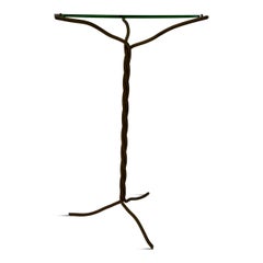 Italian Brass Rope Twist Side Table
