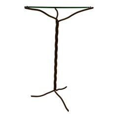 Italian Brass Rope Twist Side Table