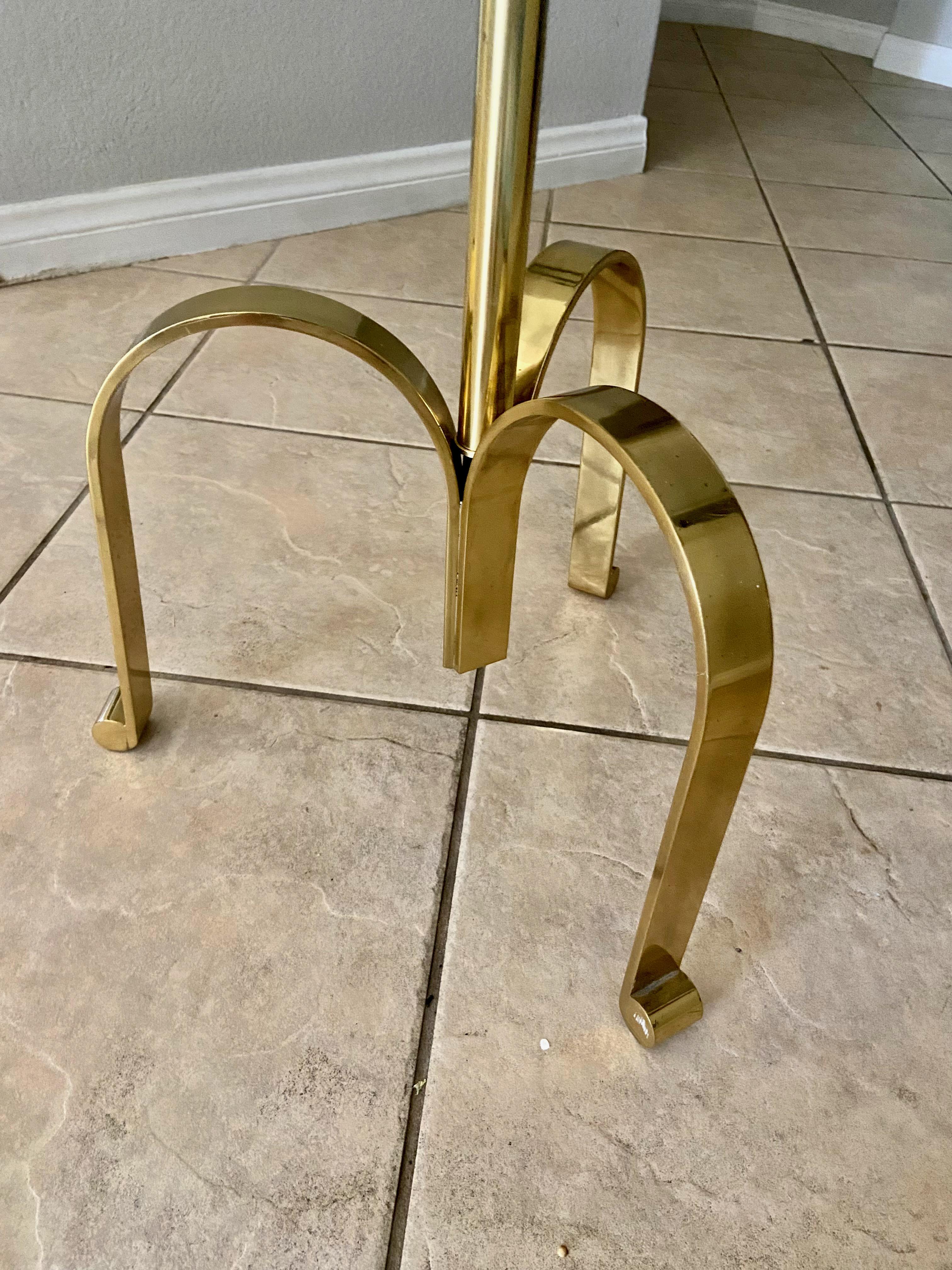 Italian Brass Round Tripod Side Table For Sale 10